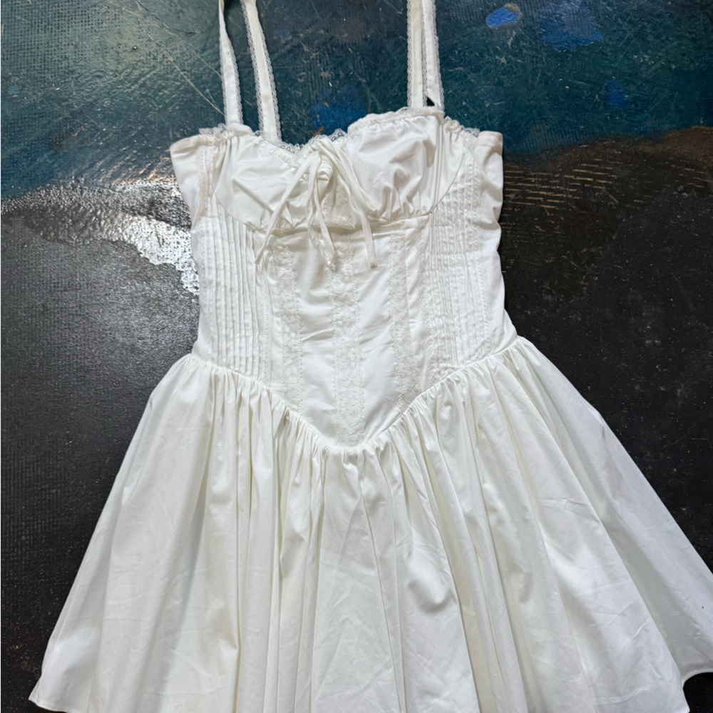 Windsor Ivory Lace-Trimmed Dress